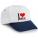 Sapca doua culori(bleumarin-alb), I love Jesus
